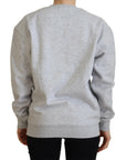Philippe Model Elegant Gray Printed Cotton Sweater