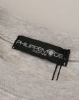 Philippe Model Elegant Gray Printed Cotton Sweater