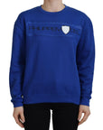 Philippe Model Chic Blue Printed Long Sleeve Pullover Sweater