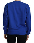 Philippe Model Chic Blue Printed Long Sleeve Pullover Sweater