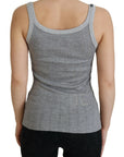 Dolce & Gabbana Chic Gray Sleeveless Modal-Cotton Top