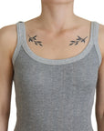 Dolce & Gabbana Chic Gray Sleeveless Modal-Cotton Top