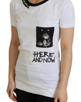 Dolce & Gabbana Chic Monochrome 'Here and Now' Cotton Tee