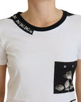 Dolce & Gabbana Chic Monochrome 'Here and Now' Cotton Tee