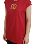 Dolce & Gabbana Elegant Red Sleeveless Cotton Tank Top