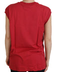 Dolce & Gabbana Elegant Red Sleeveless Cotton Tank Top