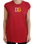 Dolce & Gabbana Elegant Red Sleeveless Cotton Tank Top