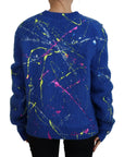 Dolce & Gabbana Elegant Multicolor Splash Mohair Cardigan