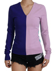 Dolce & Gabbana Chic Multicolor V-Neck Pullover Sweater