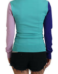 Dolce & Gabbana Chic Multicolor V-Neck Pullover Sweater