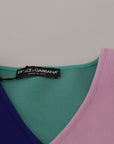 Dolce & Gabbana Chic Multicolor V-Neck Pullover Sweater