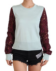 Dolce & Gabbana Elegant Multicolor Lace Silk Blend Sweater
