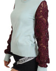 Dolce & Gabbana Elegant Multicolor Lace Silk Blend Sweater