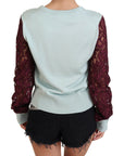 Dolce & Gabbana Elegant Multicolor Lace Silk Blend Sweater