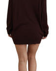 Dolce & Gabbana Chic Maroon V-Neck Wool Cardigan