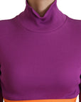 Dolce & Gabbana Elegant Purple Turtle Neck Pullover Sweater