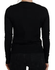 Dolce & Gabbana Elegant Black Floral Lace Cardigan Sweater