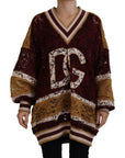 Dolce & Gabbana Multicolor V-Neck Pullover Sweater