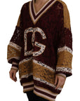 Dolce & Gabbana Multicolor V-Neck Pullover Sweater