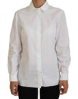Dolce & Gabbana Elegant White Cotton Button-Up Top