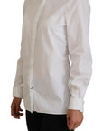Dolce & Gabbana Elegant White Cotton Button-Up Top