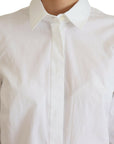 Dolce & Gabbana Elegant White Cotton Button-Up Top