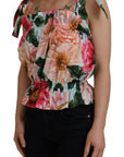 Dolce & Gabbana Elegant Floral Print Sleeveless Tank Top