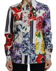 Dolce & Gabbana Elegant Floral Cotton Long Sleeve Top