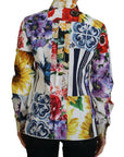 Dolce & Gabbana Elegant Floral Cotton Long Sleeve Top
