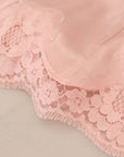 Dolce & Gabbana Elegant Sheer Lace Sleeveless Blouse in Pink