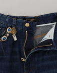 Dolce & Gabbana Embellished Straight Leg Designer Jeans