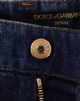 Dolce & Gabbana Embellished Straight Leg Designer Jeans