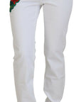 Dolce & Gabbana Elegant White Mid Waist Skinny Jeans
