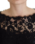 Dolce & Gabbana Elegant Floral Lace Long Sleeve Top