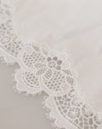 Dolce & Gabbana Elegant White Lace Trim Cotton Blouse