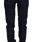 Just Cavalli Sleek Black Low Waist Denim Pants
