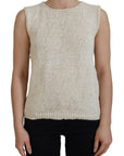 PINK MEMORIES Chic Beige Sleeveless Tank Top