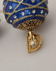 Dolce & Gabbana Elegant Dangling Crystal Christmas Ball Earrings