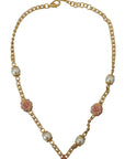 Dolce & Gabbana Elegant Floral Statement Charm Necklace