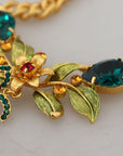 Dolce & Gabbana Elegant Gold-Tone Floral Fruit Necklace