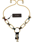 Dolce & Gabbana Elegant Gold Brass Pearl Statement Necklace