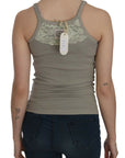 PINK MEMORIES Chic Beige Spaghetti Strap Top Blouse