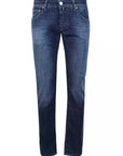 Jacob Cohen Elegant Light Blue Stretch Jeans