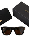 Dolce & Gabbana Chic Brown Acetate Sunglasses