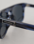 Dolce & Gabbana Elegant Blue Acetate Sunglasses