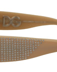 Dolce & Gabbana Elegant Cream Swarovski Sunglasses