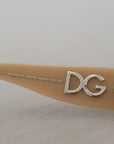 Dolce & Gabbana Elegant Cream Swarovski Sunglasses