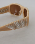 Dolce & Gabbana Elegant Cream Swarovski Sunglasses