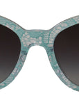 Dolce & Gabbana Elegant Blue Lace Detail Sunglasses
