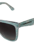 Dolce & Gabbana Elegant Blue Lace Detail Sunglasses